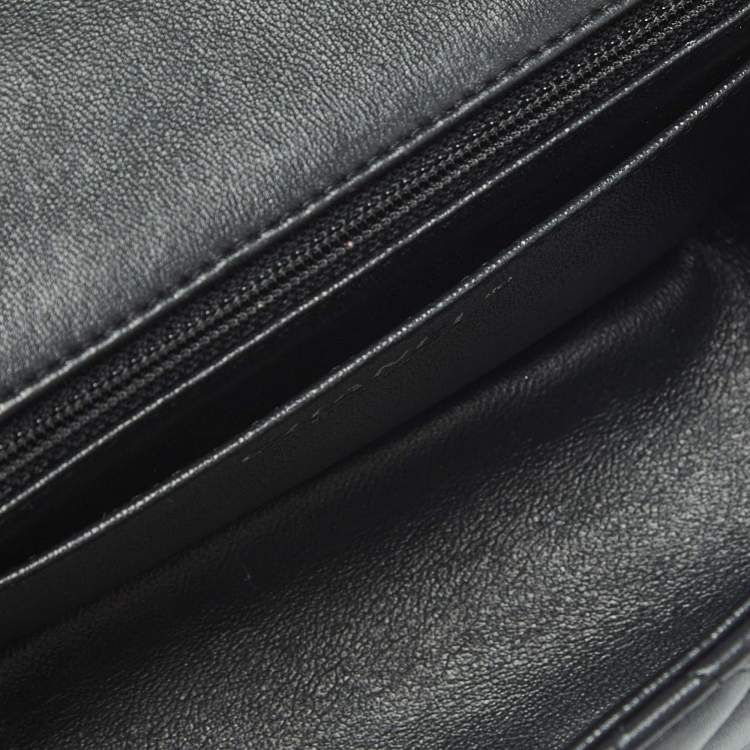 Pre Owned Chanel CC Mini Black Quilted Leather Square Flap Bag