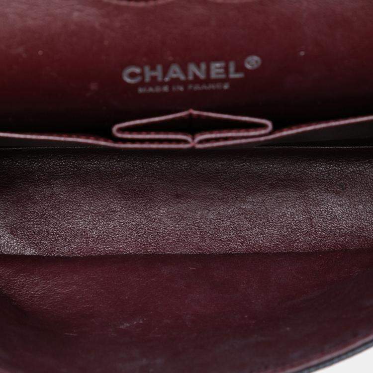 Pre Owned Chanel Black Medium Classic Caviar Double Flap