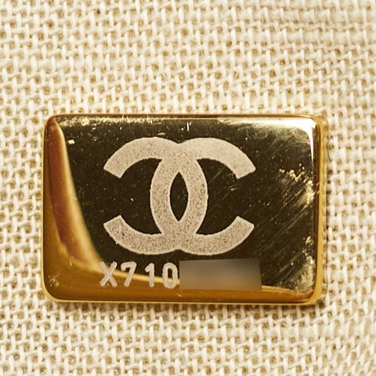 Pre Owned Chanel Deauville Burgundy Large Canvas and Leather Shopper Tote