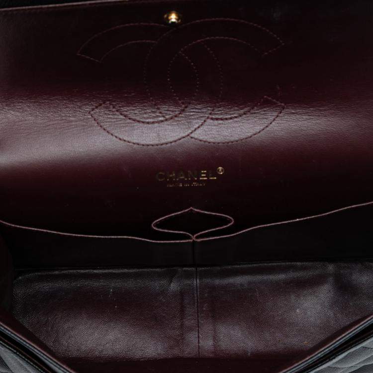 Pre Owned Chanel Black Jumbo Classic Caviar Double Flap