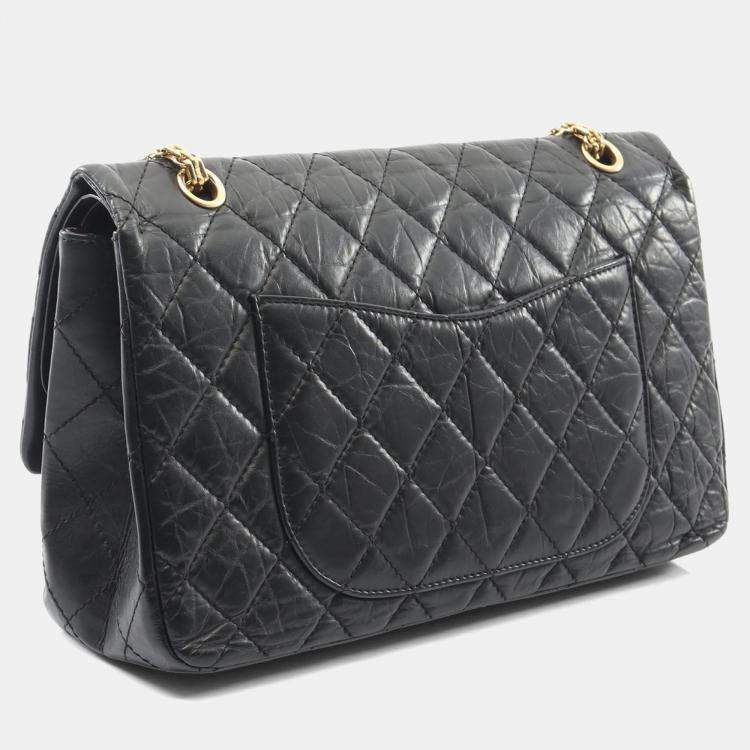 مملوكة مسبقًا Chanel Reissue 2.55 Black Calf Leather Shoulder Bag