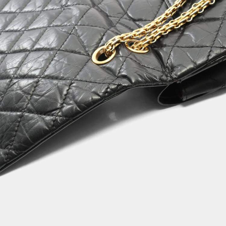 مملوكة مسبقًا Chanel Reissue 2.55 Black Calf Leather Shoulder Bag