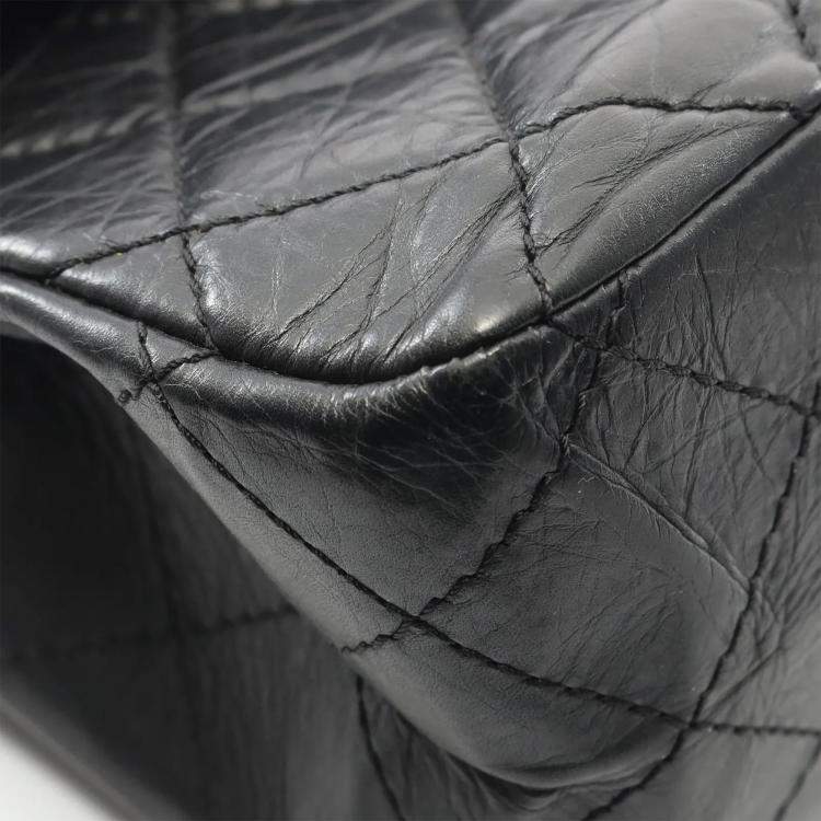 مملوكة مسبقًا Chanel Reissue 2.55 Black Calf Leather Shoulder Bag