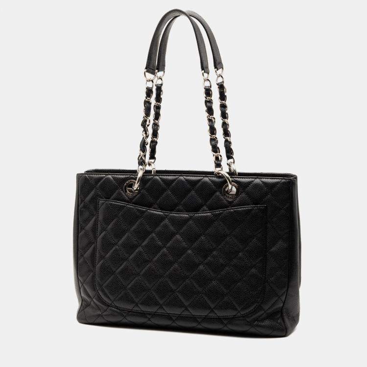 مملوكة مسبقًا Chanel Black Caviar Grand Shopping Tote