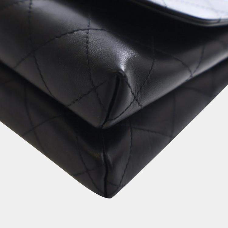 Pre Owned Chanel Small Calfskin Double Pocket Top Handle