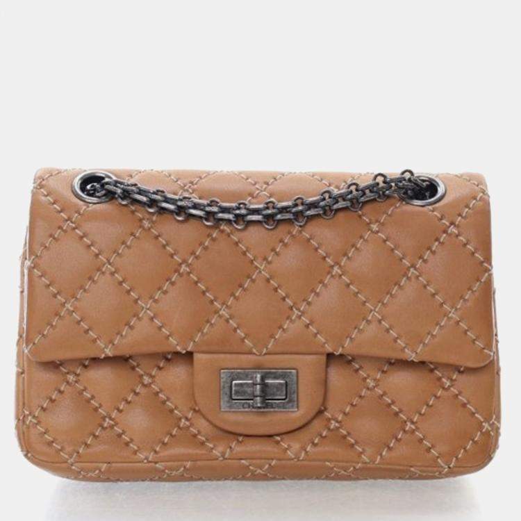 Pre Owned Chanel Mini Sheepskin Reissue 2.55 Flap Bag 224