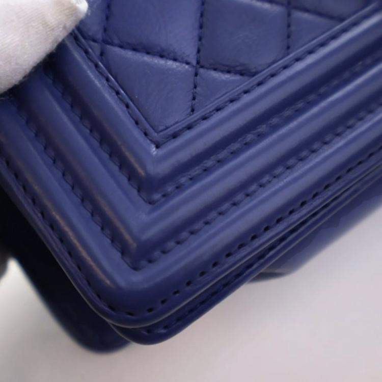 Pre Owned Chanel Medium Lambskin Boy Bag