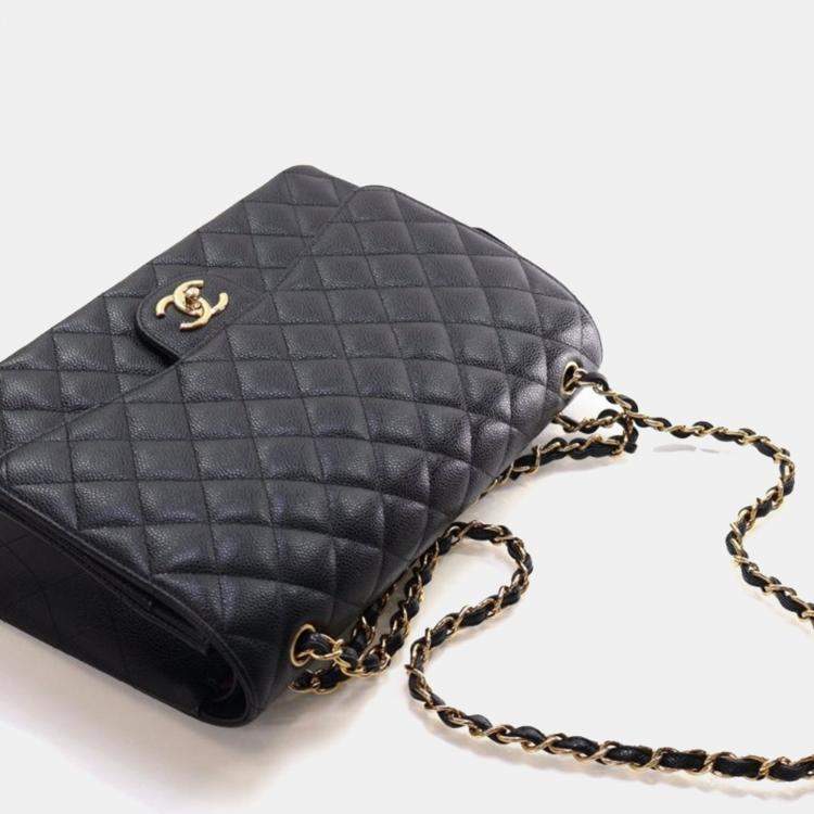 Pre Owned Chanel Maxi Caviar Classic Double Flap Bag