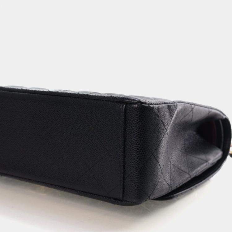 Pre Owned Chanel Maxi Caviar Classic Double Flap Bag