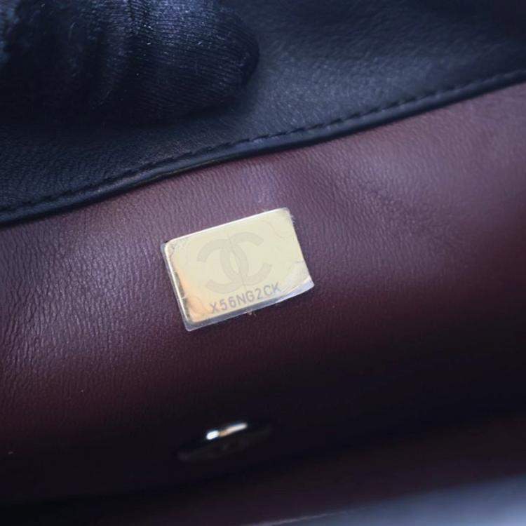 Pre Owned Chanel Medium Lambskin Pearl Chain Around Flap Bag