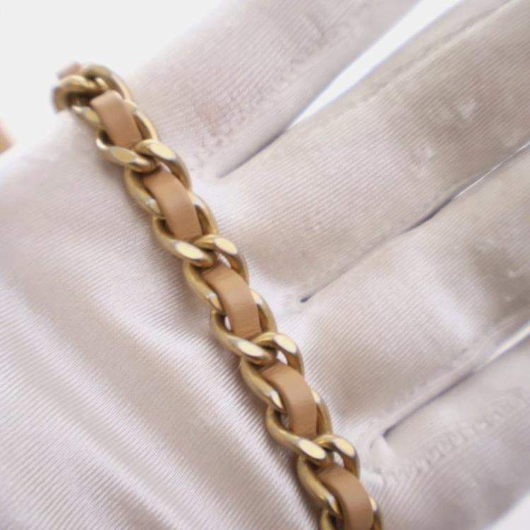 Pre Owned Chanel Mini Lambskin Square Pearl Crush Flap Bag