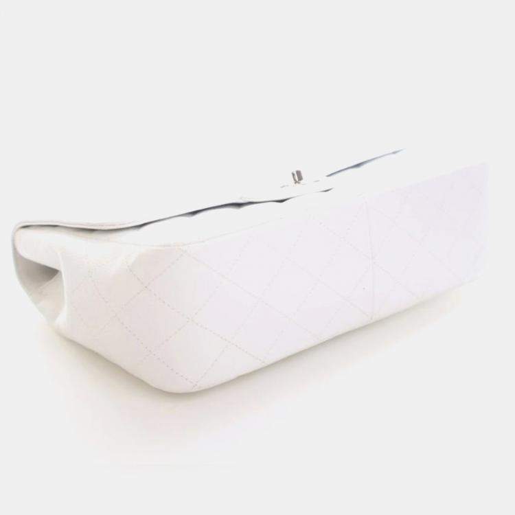 Pre Owned Chanel Jumbo Caviar Classic Single Flap Bag