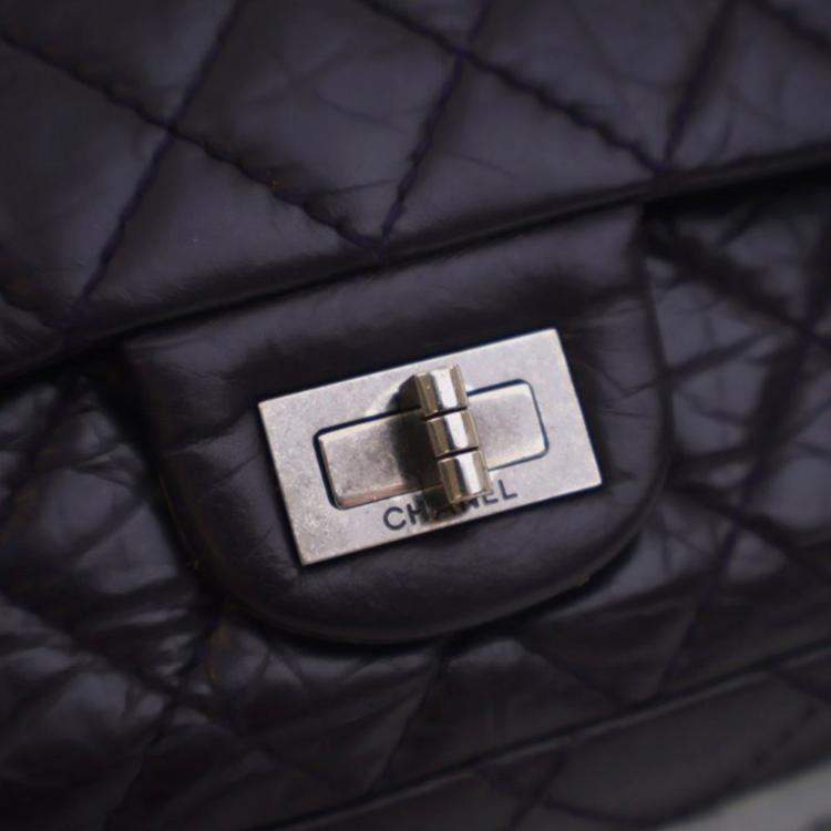 Pre Owned Chanel Crumpled Calfskin Reissue 2.55 Flap Bag 225