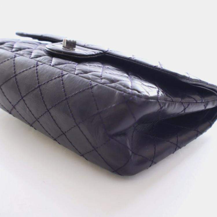 Pre Owned Chanel Crumpled Calfskin Reissue 2.55 Flap Bag 225