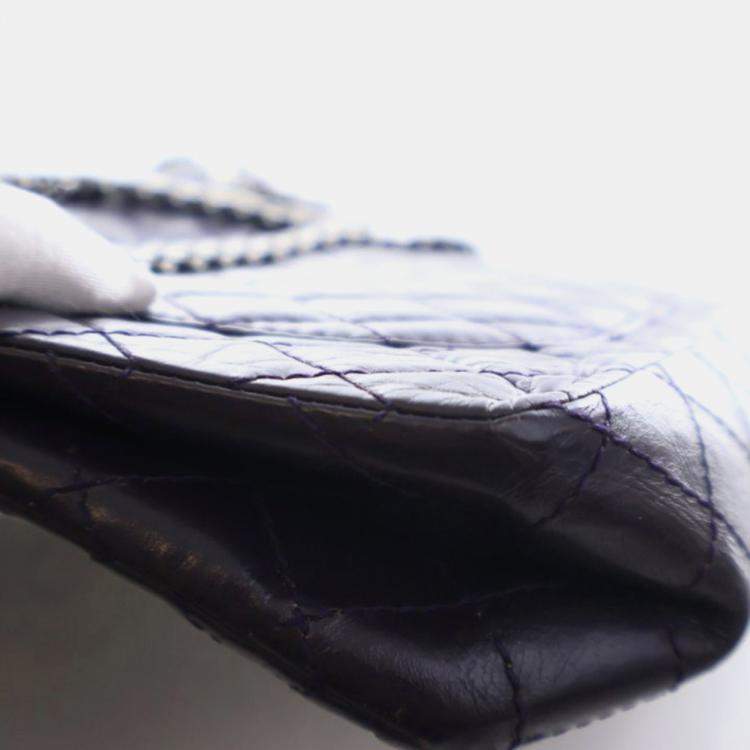 Pre Owned Chanel Crumpled Calfskin Reissue 2.55 Flap Bag 225