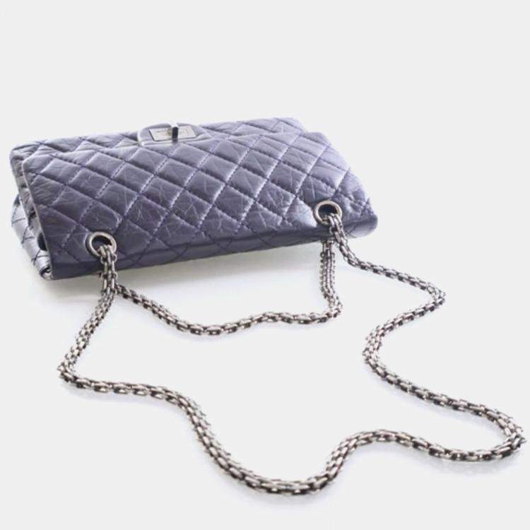 Pre Owned Chanel Crumpled Calfskin Reissue 2.55 Flap Bag 225