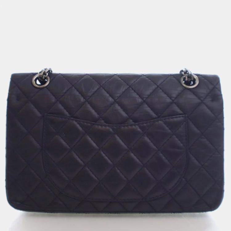 Pre Owned Chanel Crumpled Calfskin Reissue 2.55 Flap Bag 225