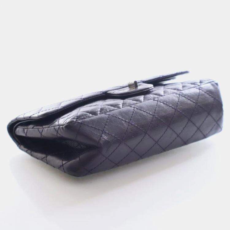 Pre Owned Chanel Crumpled Calfskin Reissue 2.55 Flap Bag 225