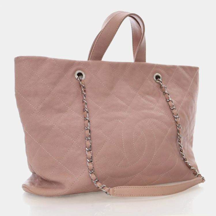 Pre Owned Chanel Caviar Quilted Top Handle Tote