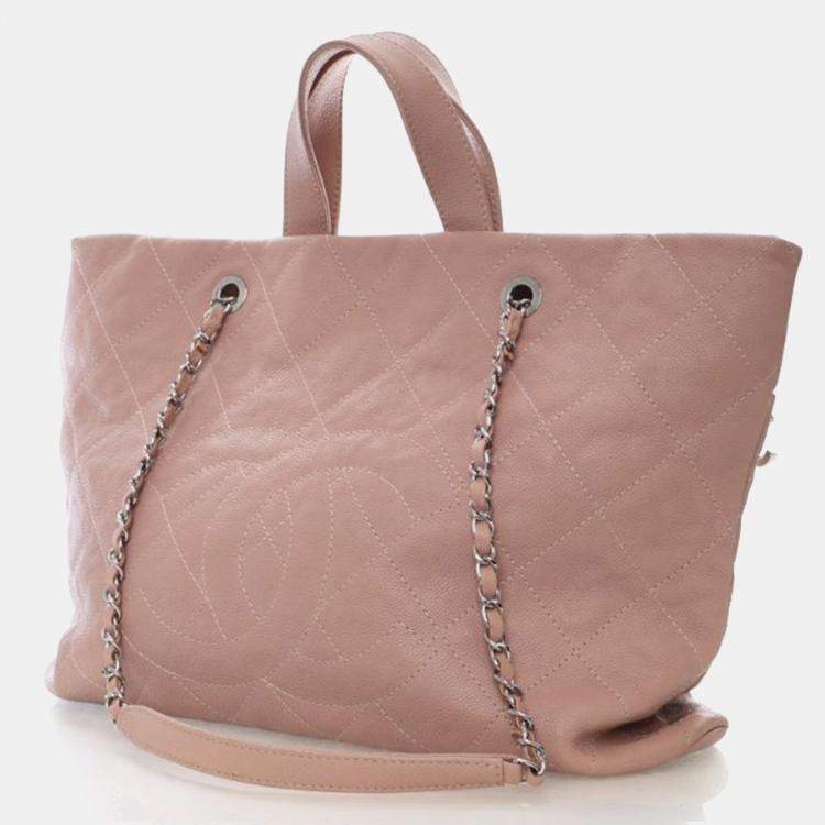 Pre Owned Chanel Caviar Quilted Top Handle Tote