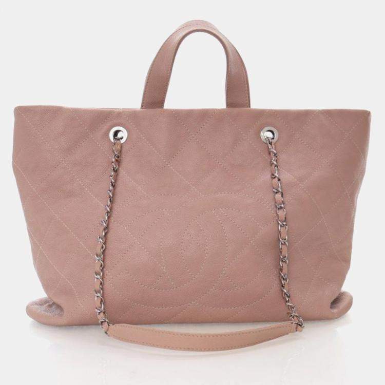 Pre Owned Chanel Caviar Quilted Top Handle Tote