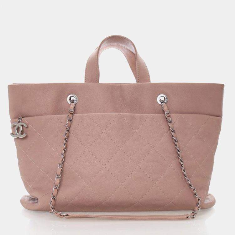 Pre Owned Chanel Caviar Quilted Top Handle Tote