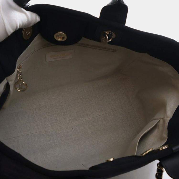 Pre Owned Chanel Small Mixed Fibers Deauville Tote