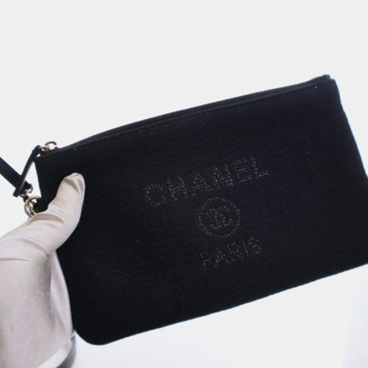 Pre Owned Chanel Small Mixed Fibers Deauville Tote