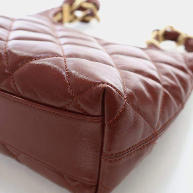 Pre Owned Chanel Small Crumpled Lambskin Funky Town Hobo Bag