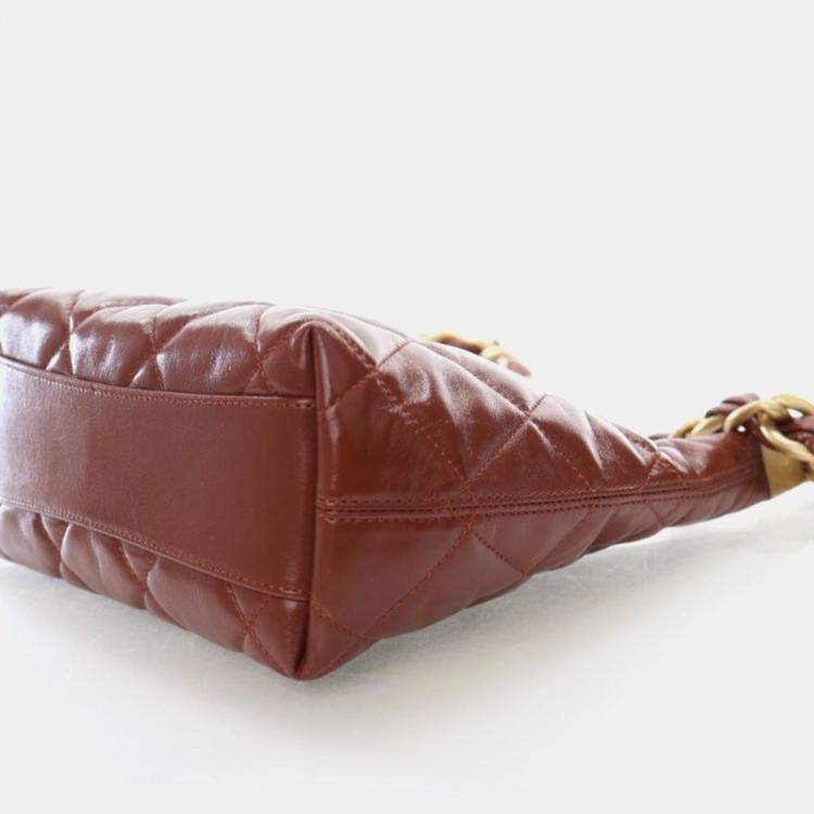 Pre Owned Chanel Small Crumpled Lambskin Funky Town Hobo Bag