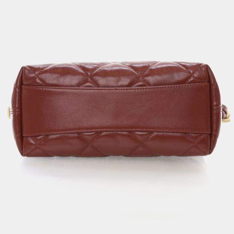 Pre Owned Chanel Small Crumpled Lambskin Funky Town Hobo Bag