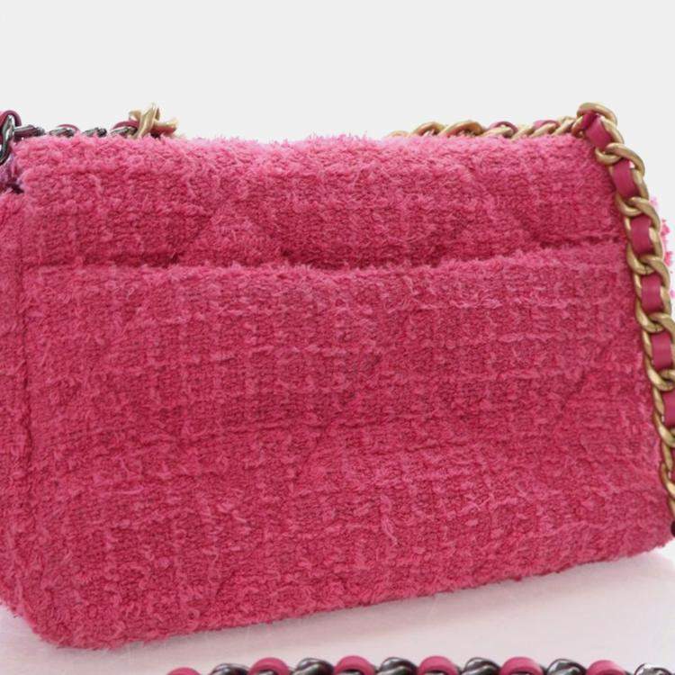 Pre Owned Chanel Small Tweed 19 Flap Bag