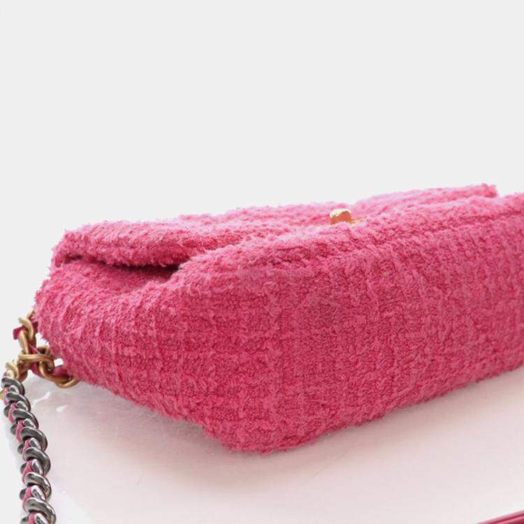 Pre Owned Chanel Small Tweed 19 Flap Bag