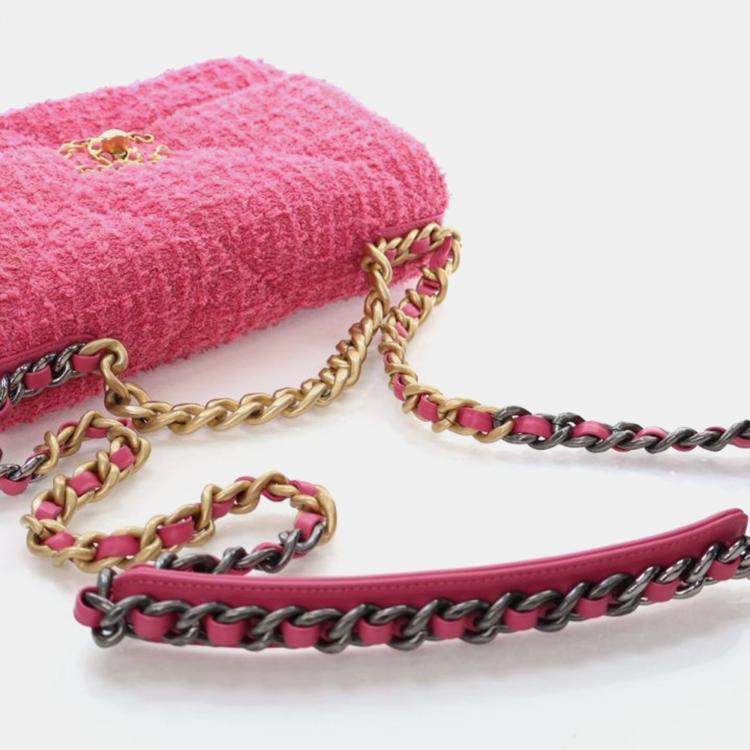 Pre Owned Chanel Small Tweed 19 Flap Bag