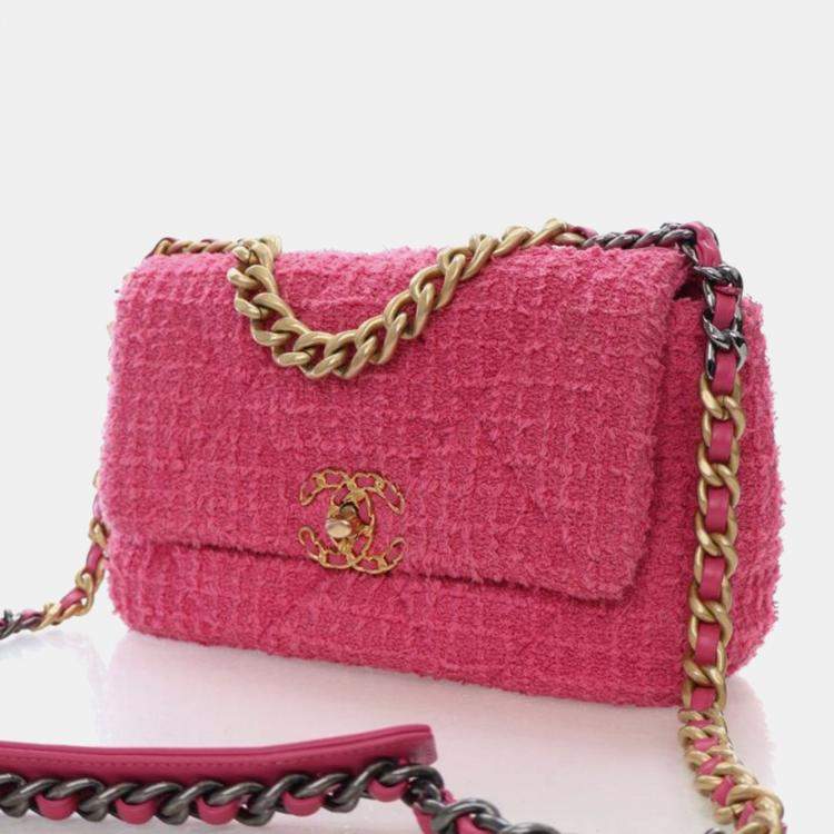 Pre Owned Chanel Small Tweed 19 Flap Bag