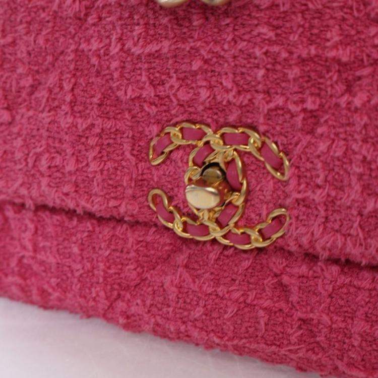 Pre Owned Chanel Small Tweed 19 Flap Bag