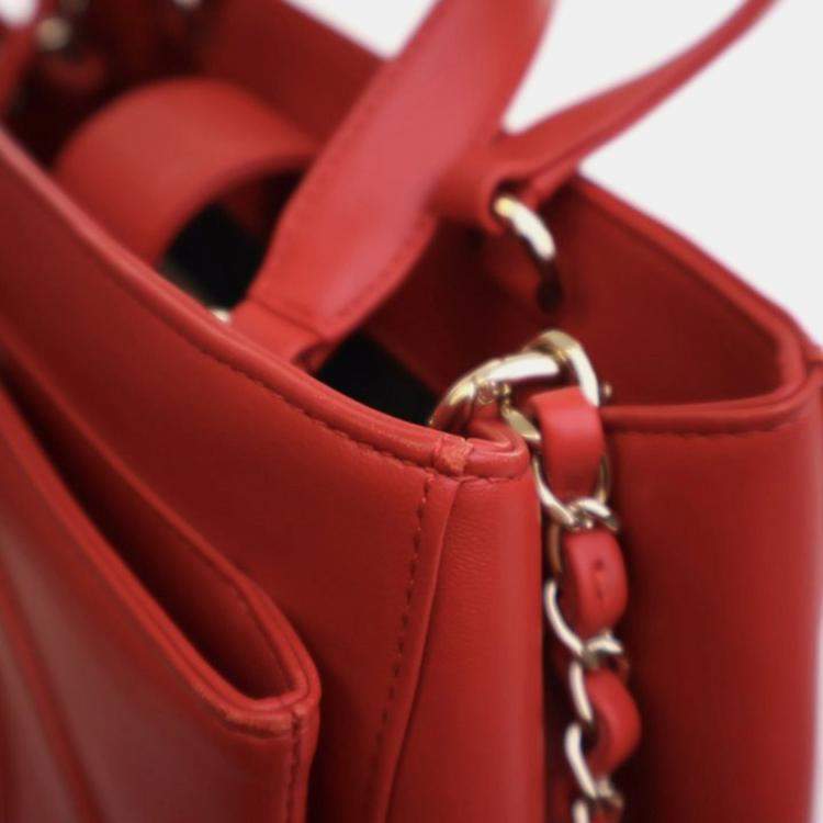 Pre Owned Chanel Small Lambskin CC Mania Shopping Tote