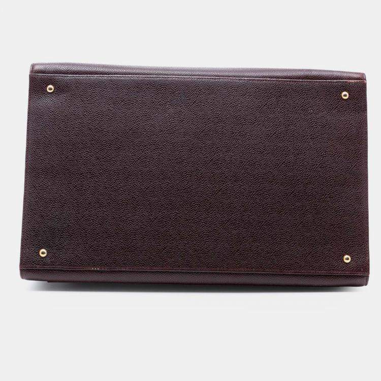 Pre Owned Chanel Red CC Caviar Tote