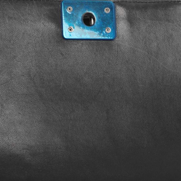 Pre Owned Chanel Medium Paris-Edinburgh Celtic Boy Red Leather Flap Shoulder Bag