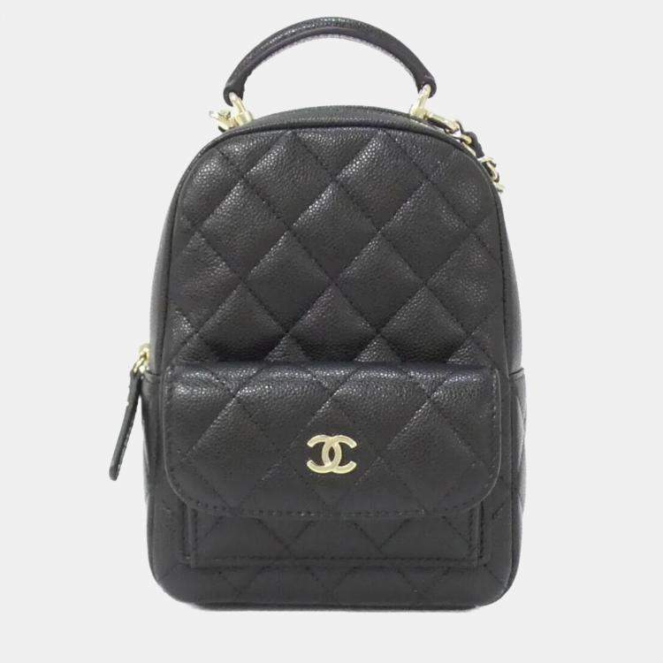 Pre Owned Chanel Timeless Classic Caviar Leather Backpack