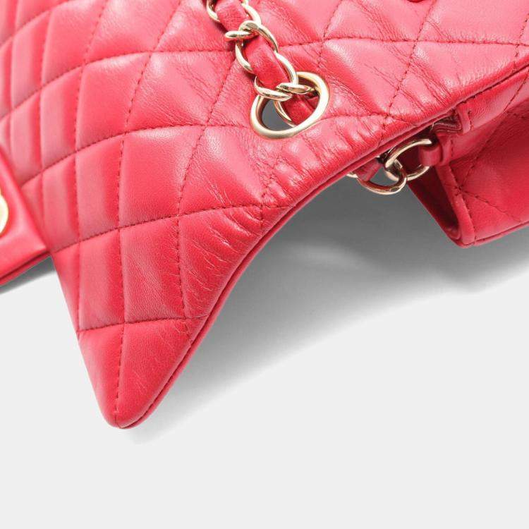 مملوكة مسبقًا Chanel Matelasse 20 Mini Red Lambskin Leather Shoulder Bag