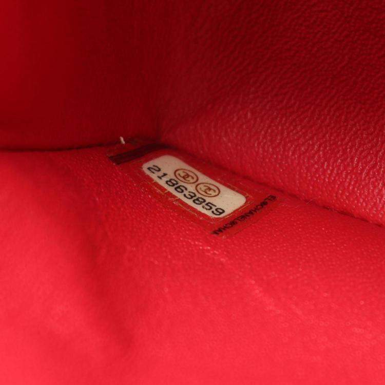 مملوكة مسبقًا Chanel Matelasse 20 Mini Red Lambskin Leather Shoulder Bag