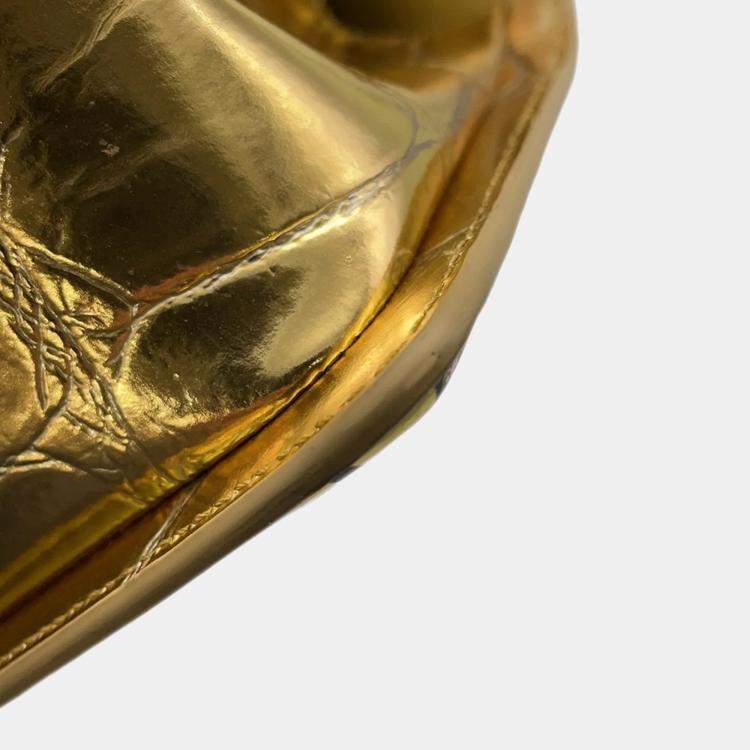 Pre Owned Chanel Chain Shoulder Bag Boy Embossed Leather Coco Mark