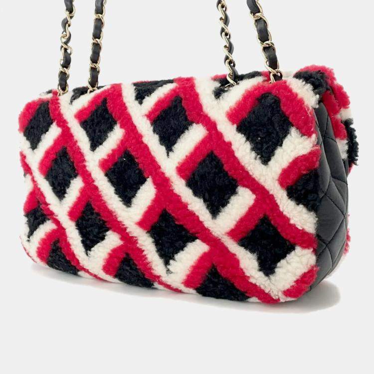 Pre Owned Chanel CC Multicolor Mouton Lambskin Leather Shoulder Bag