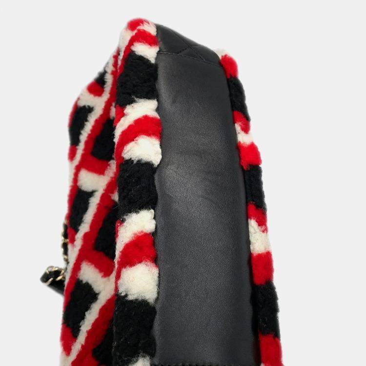 Pre Owned Chanel CC Multicolor Mouton Lambskin Leather Shoulder Bag