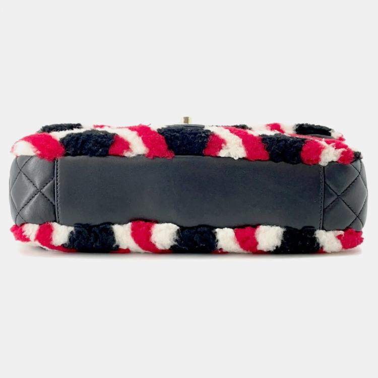 Pre Owned Chanel CC Multicolor Mouton Lambskin Leather Shoulder Bag