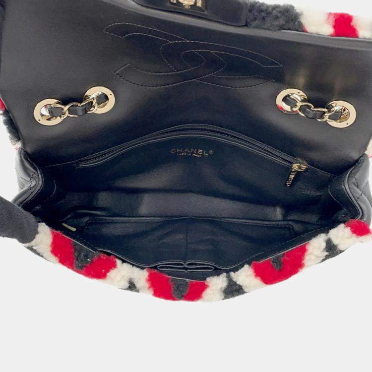 Pre Owned Chanel CC Multicolor Mouton Lambskin Leather Shoulder Bag