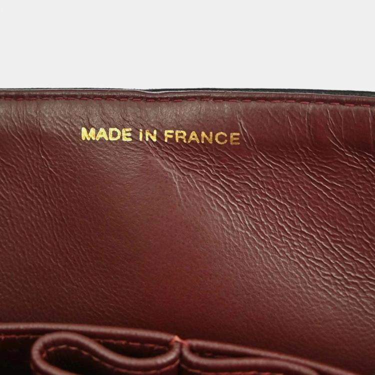 Pre Owned Chanel Black Lambskin Medium Classic Double Flap Shoulder Bag