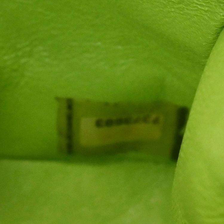Pre Owned Chanel Classic Double Flap Medium Green Lambskin Leather Shoulder Bag