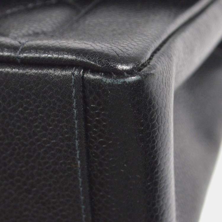 Pre Owned Chanel Diana Medium Black Calfskin Leather Chain Shoulder Bag